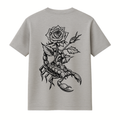 SKORPION & ROSE GREY TEE
