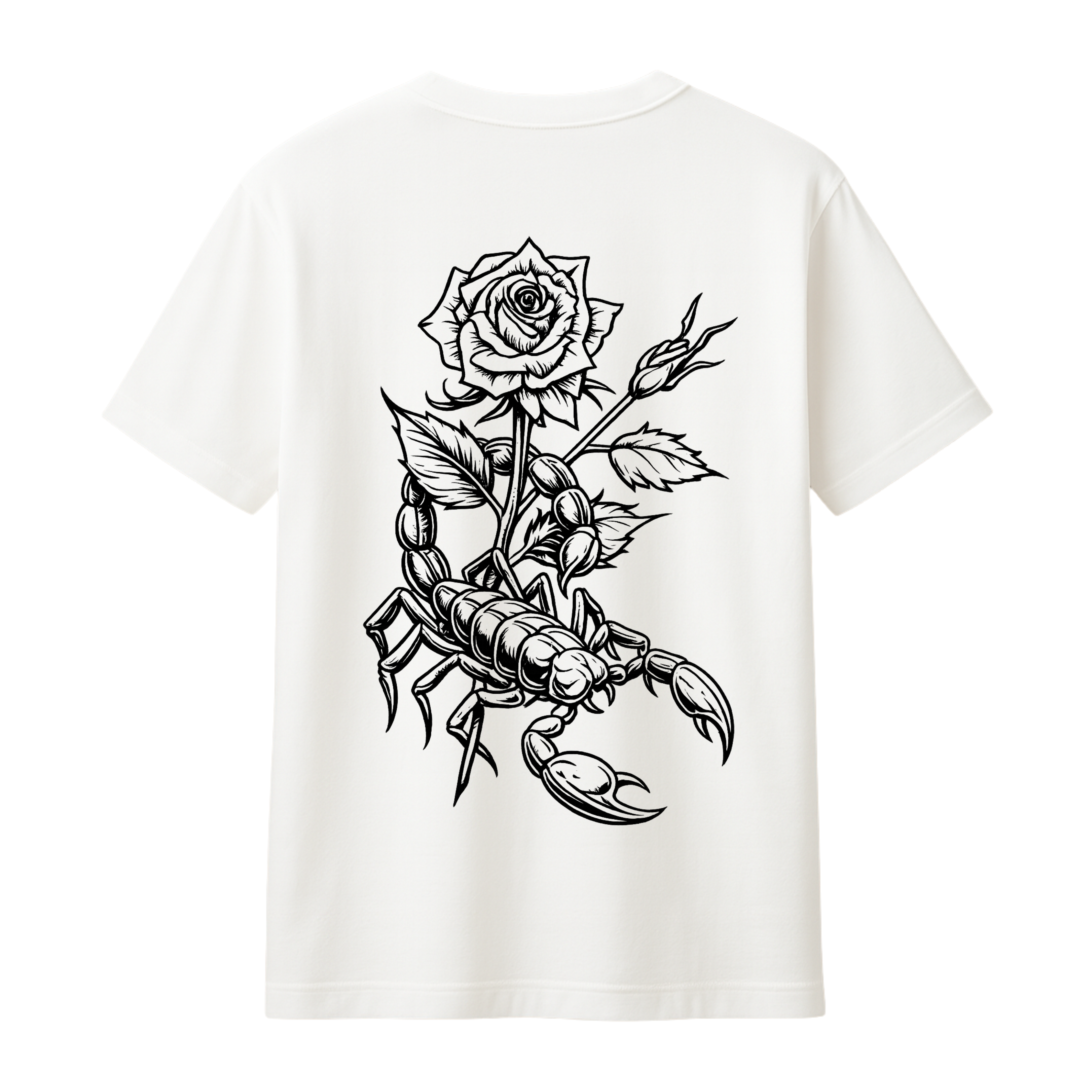 SKORPION & ROSE WHITE TEE