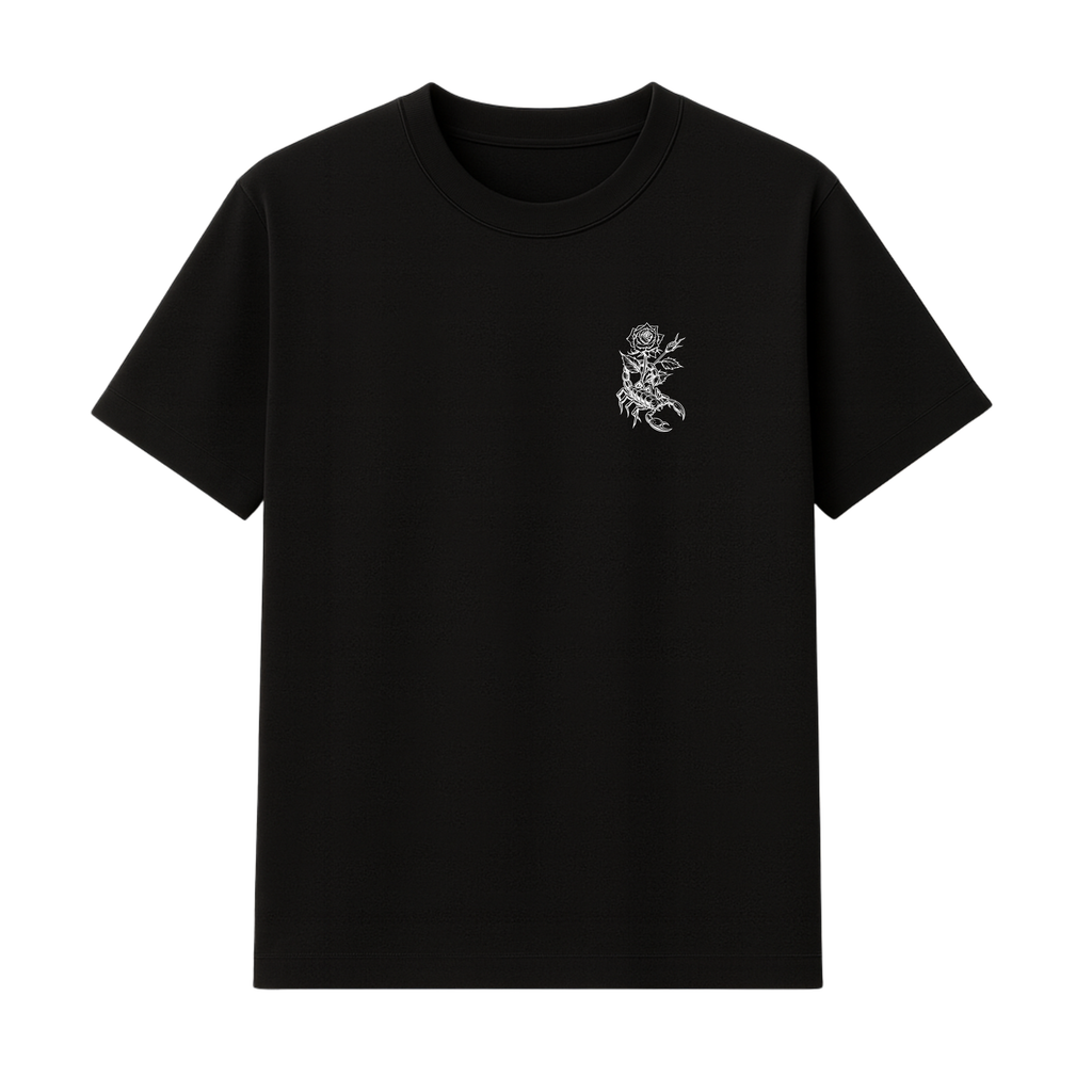 SKORPION & ROSE BLACK TEE
