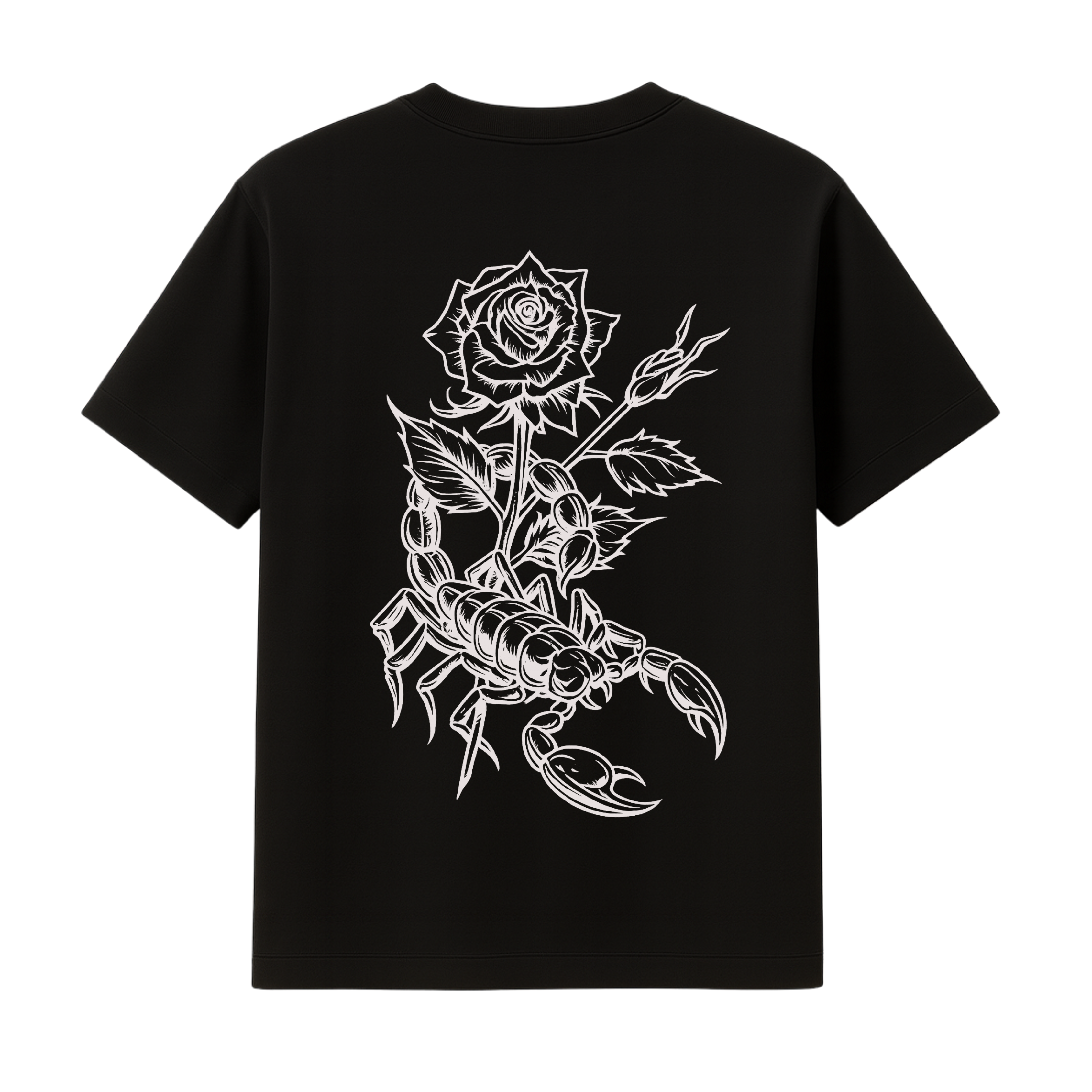 SKORPION & ROSE BLACK TEE