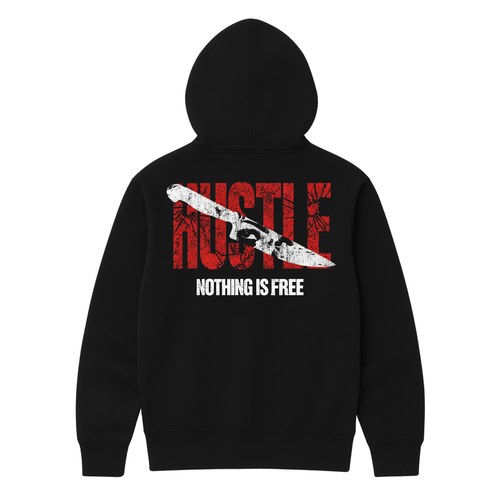 HUSTLE BLACK HOODIE