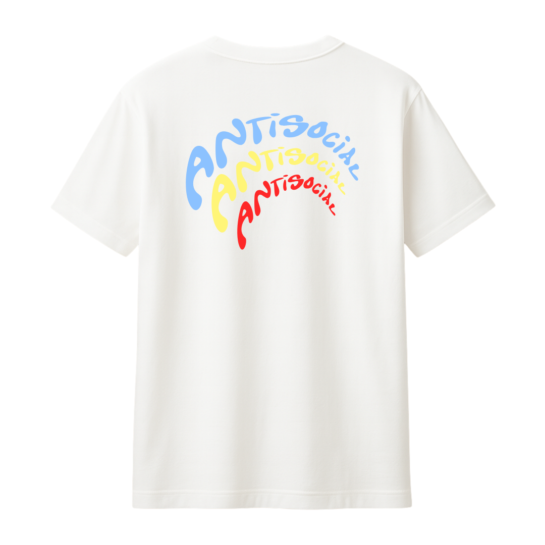 "ANTISOCIAL" WHITE TEE