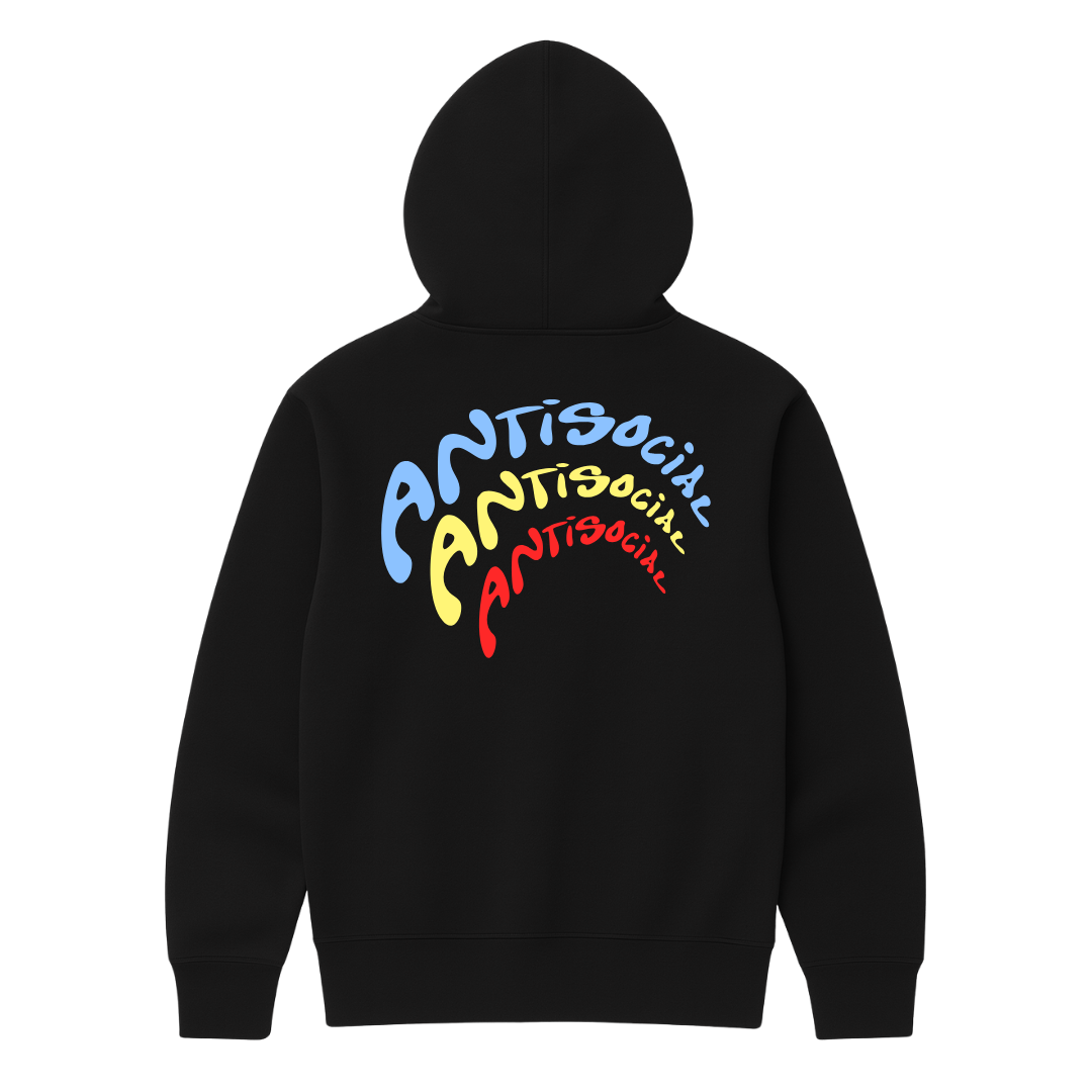 "ANTISOCIAL" BLACK HOODIE