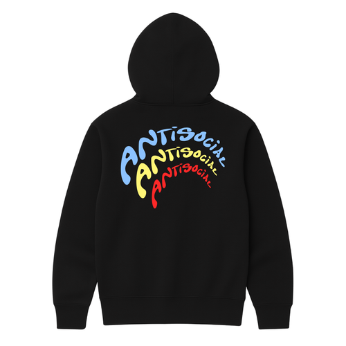 "ANTISOCIAL" BLACK HOODIE