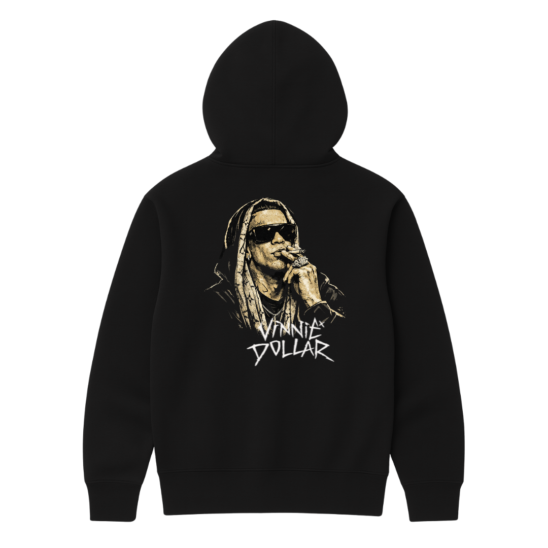 "VINNIE DOLLAR" BLACK HOODIE