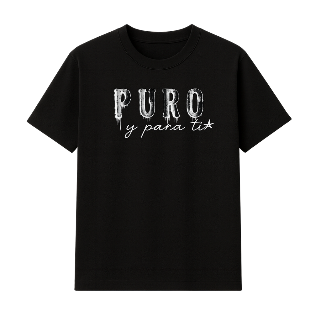 "PURO Y PARA TI V2" BLACK TEE