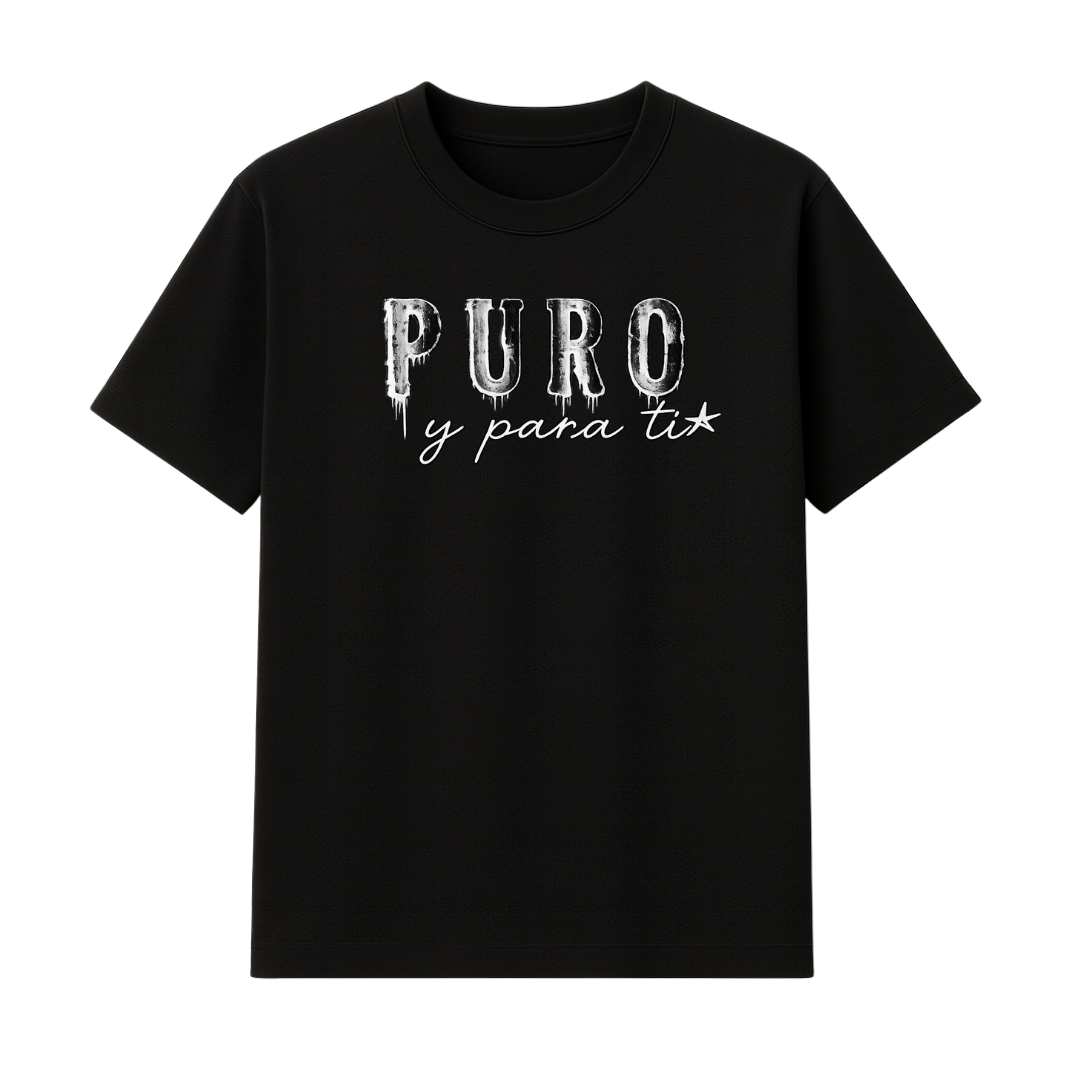 "PURO Y PARA TI V2" BLACK TEE