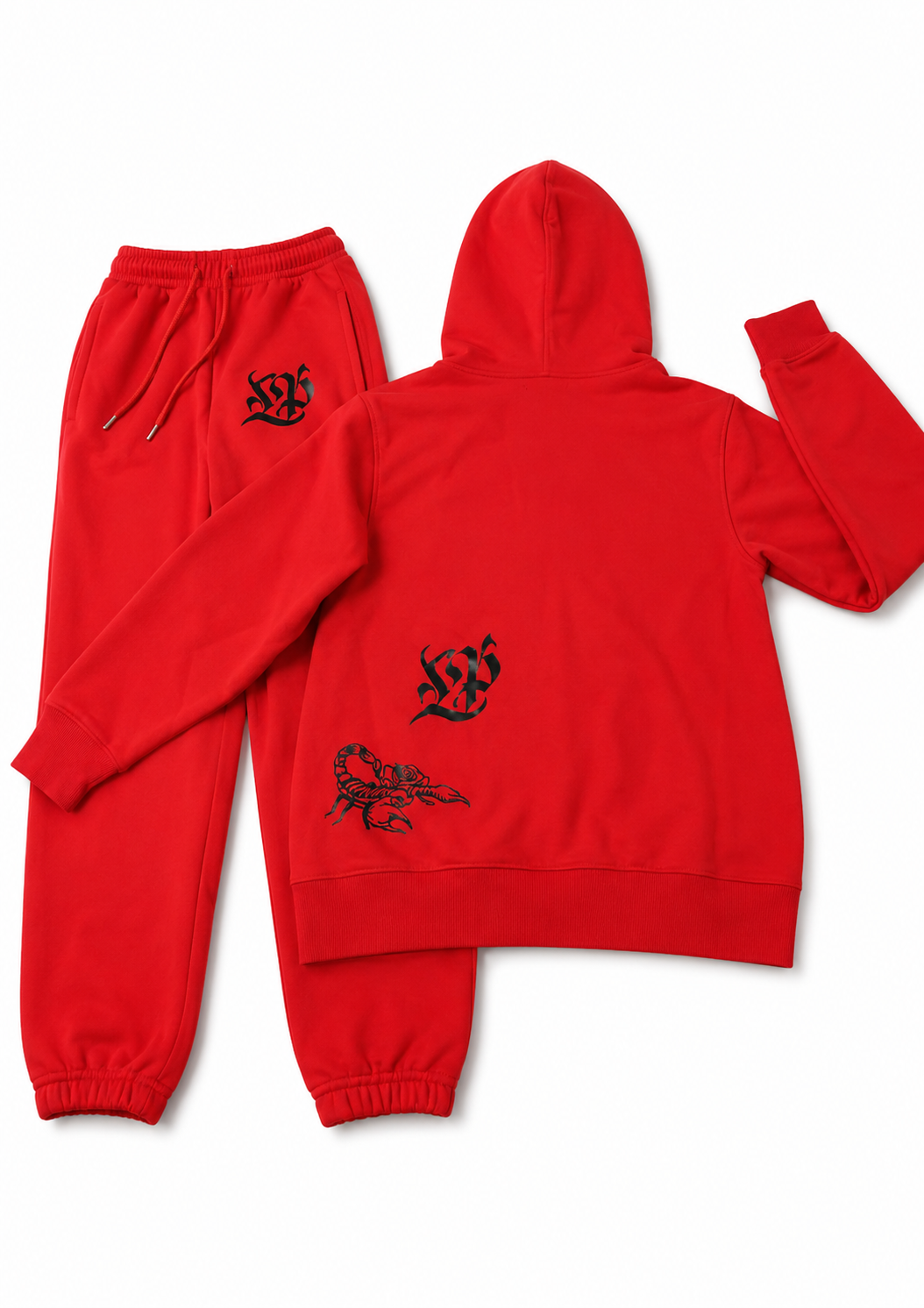 Conjunto de chandal rojo "Lucky and Pure"